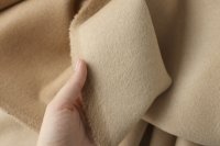 ткань двухслойная двусторонняя пальтовая шерсть песочный и светлый кэмел