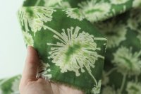 ткань зеленый поплин с цветами
