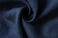 ткань синий лен в елочку (Лоро Пиана)