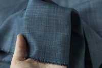 ткань костюмная шерсть серо-голубой меланж