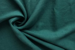 ткань костюмно-плательный лен цвета морской волны Италия