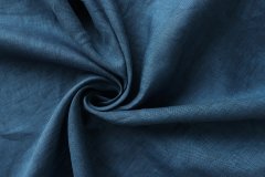 ткань лен костюмно-плательный сизо-голубого цвета с лоском Италия