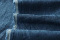 ткань лен костюмно-плательный сизо-голубого цвета с лоском