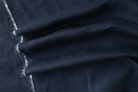 ткань темно-синий лен костюмно-плательный
