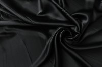 ткань шелковый атлас черного цвета