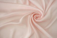 ткань нежно-розовый атлас в белый горох Италия