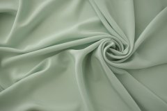 ткань шелковый крепдешин светло-мятного цвета Италия