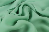 ткань шармуз мятный шармюз шелк однотонная зеленая Италия