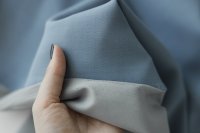 ткань серо-голубая костюмная шерсть на клеевой