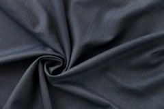 ткань темно-синяя шерсть в полоску Италия