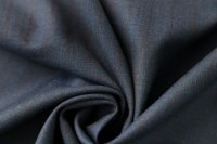 ткань темно-синяя шерсть в полоску