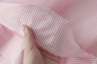 ткань тафта в розовую клеточку