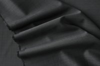 ткань черная костюмная шерсть с шелком