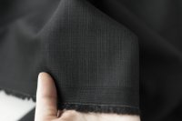 ткань черная костюмная шерсть с шелком