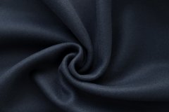 ткань темно-синяя двухслойная двусторонняя пальтовая шерсть Италия