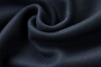 ткань темно-синяя двухслойная двусторонняя пальтовая шерсть