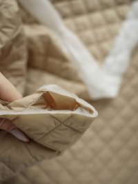 ткань стеганая плащевка бежевая