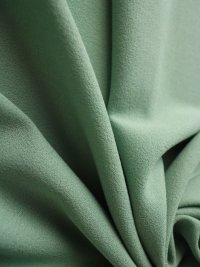ткань зеленый креп из шерсти (цвет шалфей)