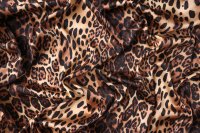 ткань шелковый сатин леопард