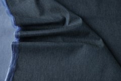 ткань темно-синяя джинсовка на клеевой Италия