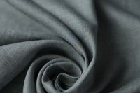 ткань рубашечный лен средне-серого цвета