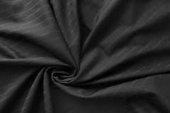 ткань темно-серая костюмная шерсть в полоску Италия
