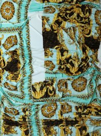 ткань бирюзовый трикотаж (купон) (2.50 м)