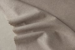 ткань серо-бежевая двухслойная двусторонняя шерсть с кашемиром Италия