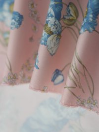 ткань костюмно-плательный хлопок розовый с цветами