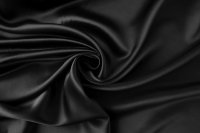 ткань черный атлас из натурального шелка