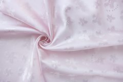 ткань подкладочная вискоза светло-розавая с цветами Италия