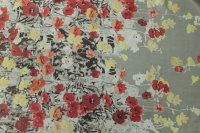 ткань оливковый подклад с цветами