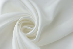 ткань сатин из вискозы белого цвета Италия