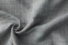 ткань костюмный серый лен в клетку Италия