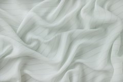 ткань крепдешин белого цвета в серую полоску Италия