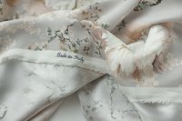 ткань шёлковый сатин с цветами