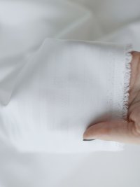 ткань белый хлопок в полоску
