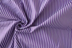 ткань фиолетовый хлопок в белую полоску Италия