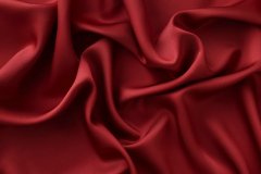 ткань шёлковый сатин темно-красный двусторонний Италия