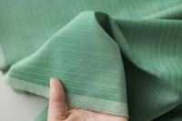 ткань костюмно-плательная шерсть зеленая в полоску