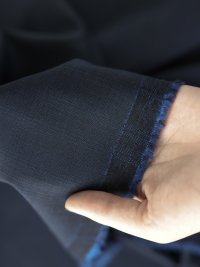 ткань костюмная шерсть синяя