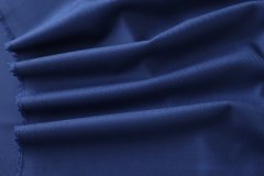ткань синяя костюмная шерсть с лоском Италия