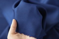 ткань синяя костюмная шерсть с лоском