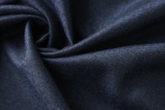 ткань фланель двусторонняя черно-синий меланж Италия