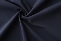 ткань смесовый хлопок тёмно-синий в рубчик Италия