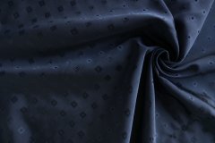 ткань темно синий костюмный жаккард Италия