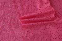 ткань шитье ярко-розовое (светлая фуксия) с цветами