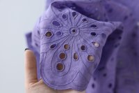 ткань шитье фиолетовое (сиреневое) с цветами