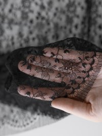 ткань кружево чёрное