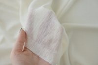 ткань трикотаж белый (молочный) шерсть с шёлком